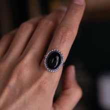 Load image into Gallery viewer, Size 7.75 Black Onyx Ring
