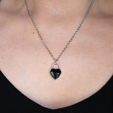 Load image into Gallery viewer, Black Onyx Heart Lock Pendant
