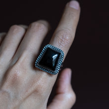 Load image into Gallery viewer, Size 8.5 Black Tourmaline Ring
