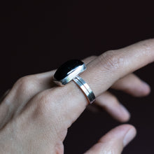 Load image into Gallery viewer, Size 9.5 Black Tourmaline Ring

