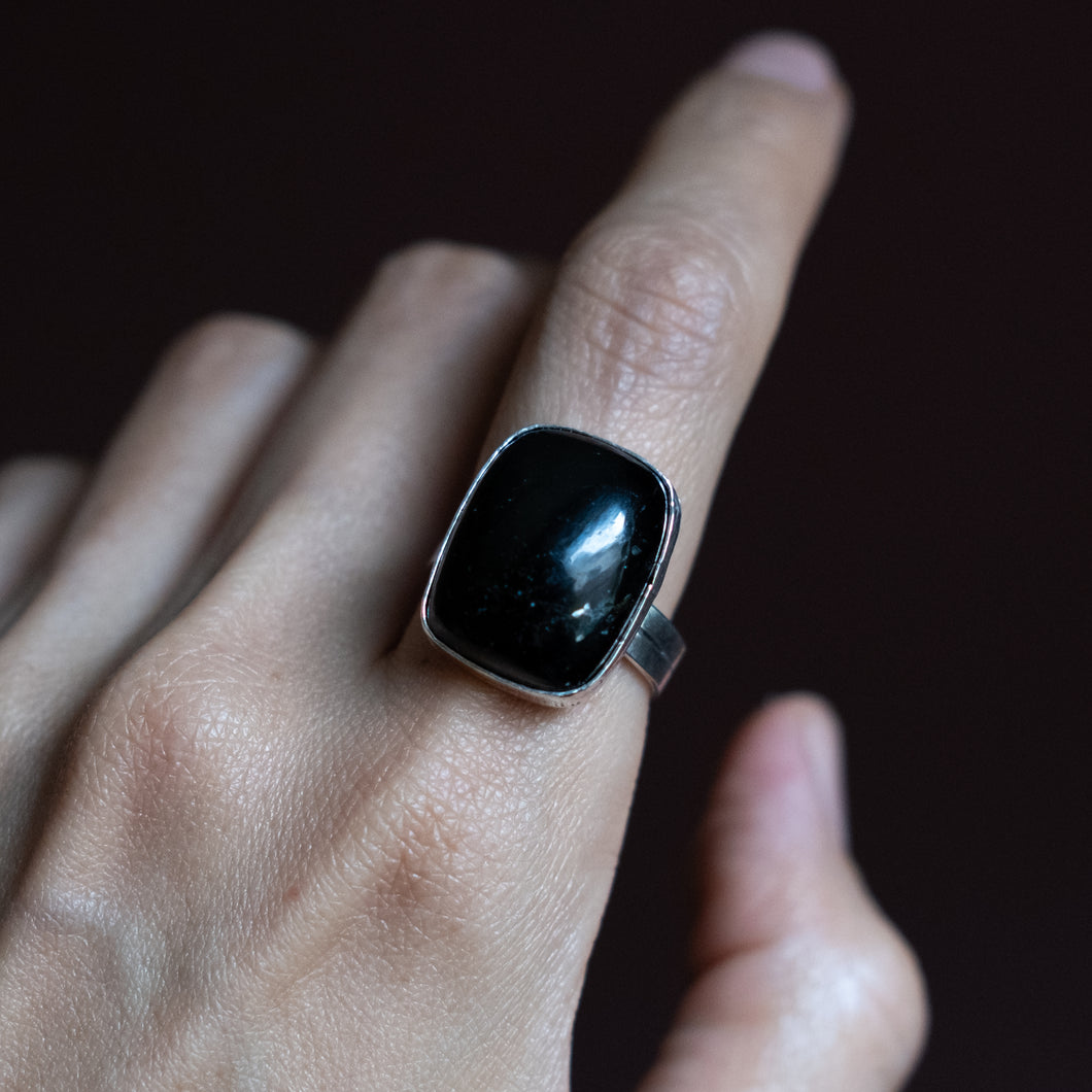 Size 9.5 Black Tourmaline Ring