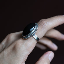 Load image into Gallery viewer, Size 7.5 Black Tourmaline Ring

