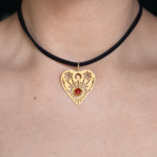 Load image into Gallery viewer, Carnelian Love Witch Heart Pendant 2
