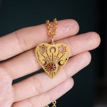 Load image into Gallery viewer, Carnelian Love Witch Heart Pendant
