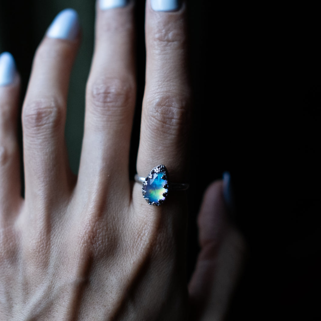 Size 7 Aurora Opal Ring