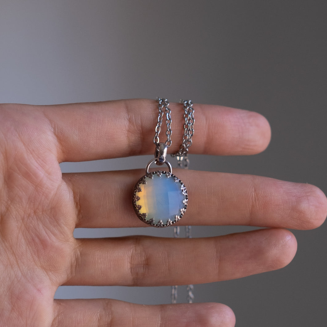 Faceted Opalite Pendant