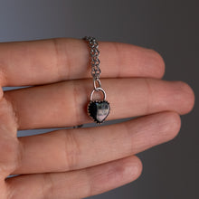 Load image into Gallery viewer, Black Onyx Heart Lock Pendant 2

