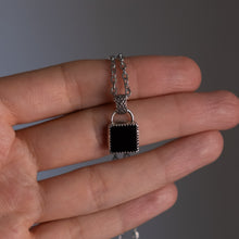 Load image into Gallery viewer, Black Onyx Square Pendant
