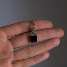 Load image into Gallery viewer, Black Onyx Square Pendant
