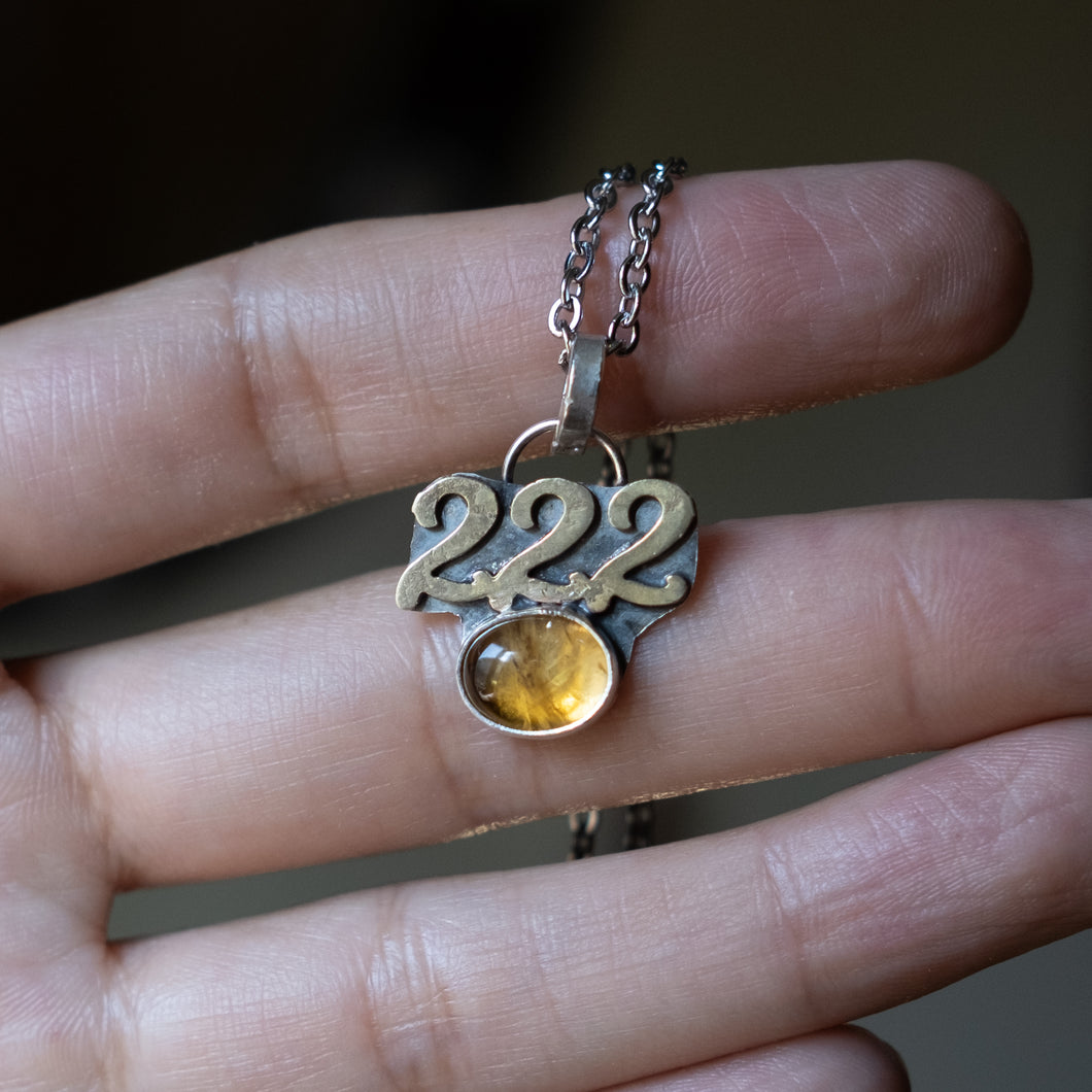 222 Citrine Pendant