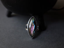Load image into Gallery viewer, Size 8.5 Purple Labradorite ring
