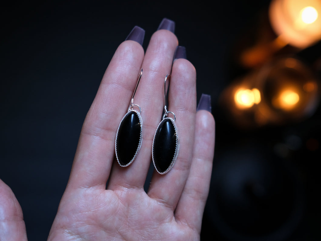 Made to order Black Obsidian Earrings Deposit