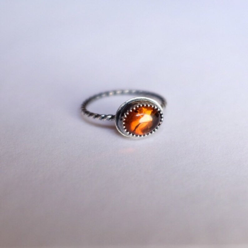 Size 8 Amber ring