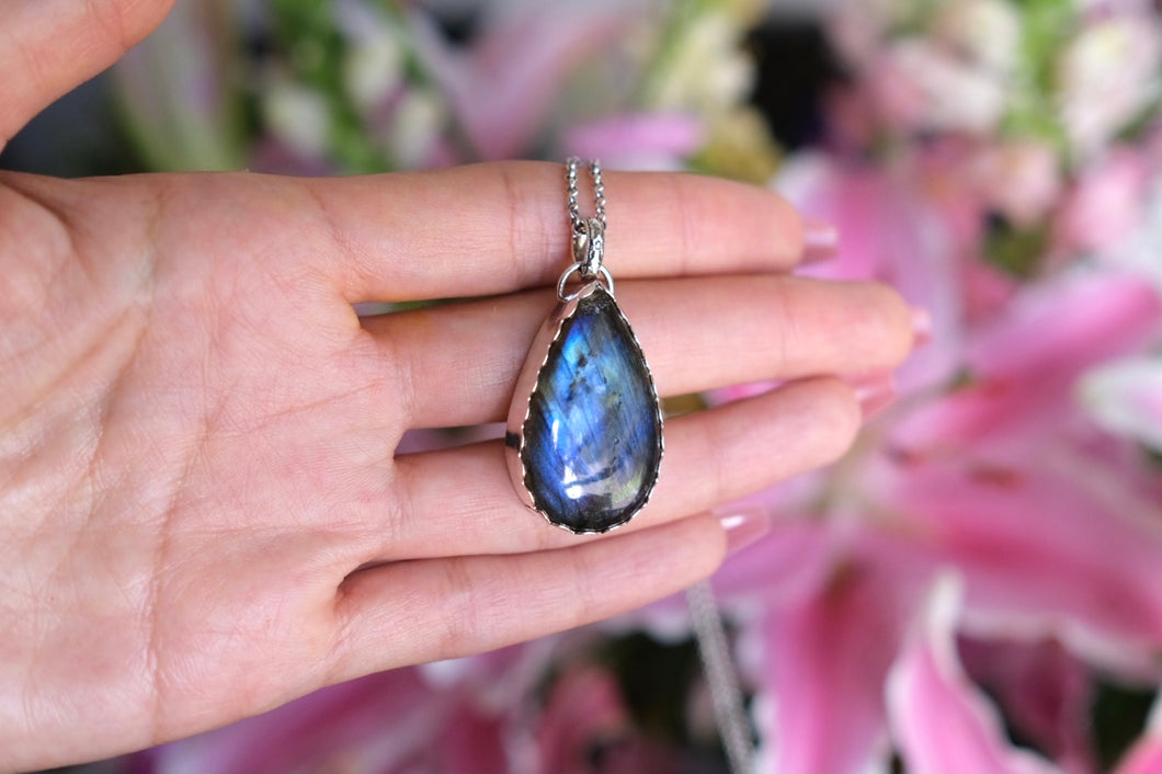 Pear Shaped Labradorite* Pendant