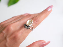 Load image into Gallery viewer, Size 7.75 Citrine Triple Star Ring
