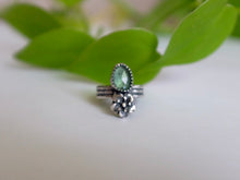 Load image into Gallery viewer, Size 6 Green Tourmaline Blossom Ring
