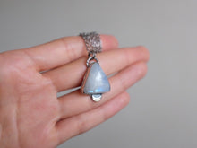 Load image into Gallery viewer, Moonstone Triangle Crescent Pendant
