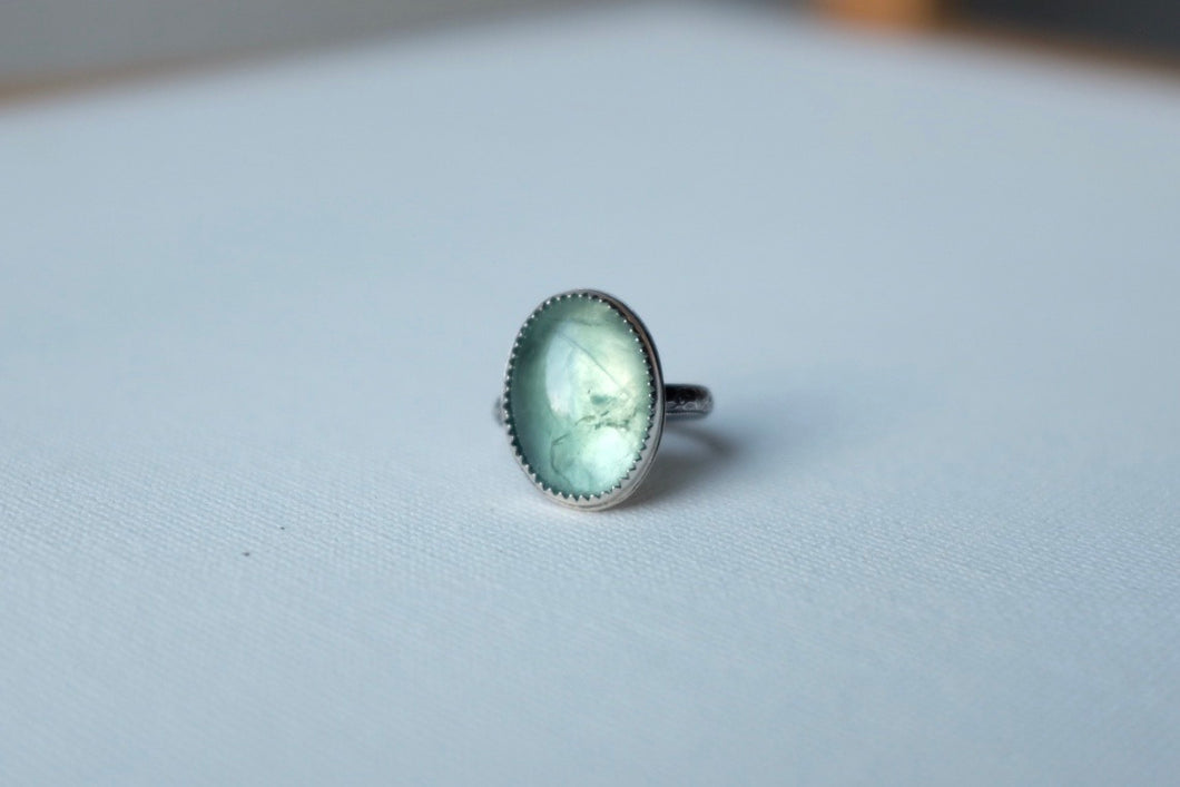 Size 7.25 Green Fluorite Ring