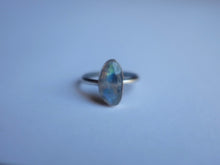Load image into Gallery viewer, Size 10.5 Rainbow Moonstone ring
