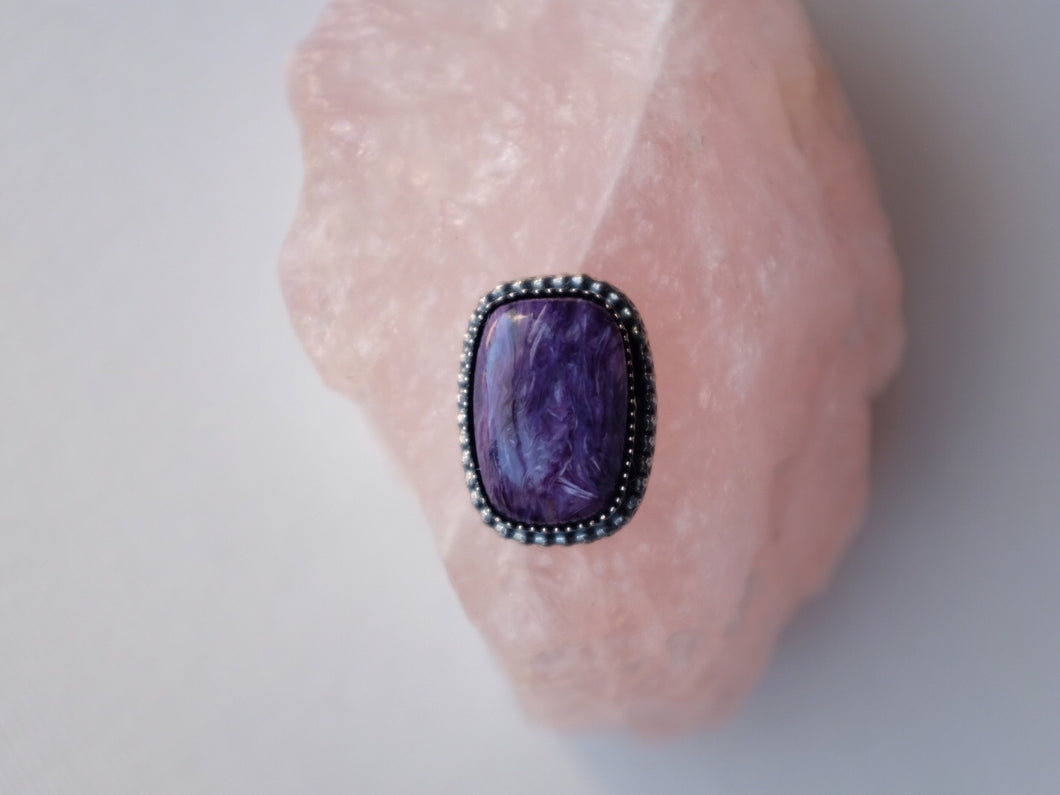 Made to size Charoite ring