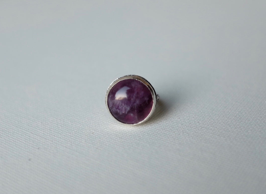 Size 5 Purple Fluorite Ring