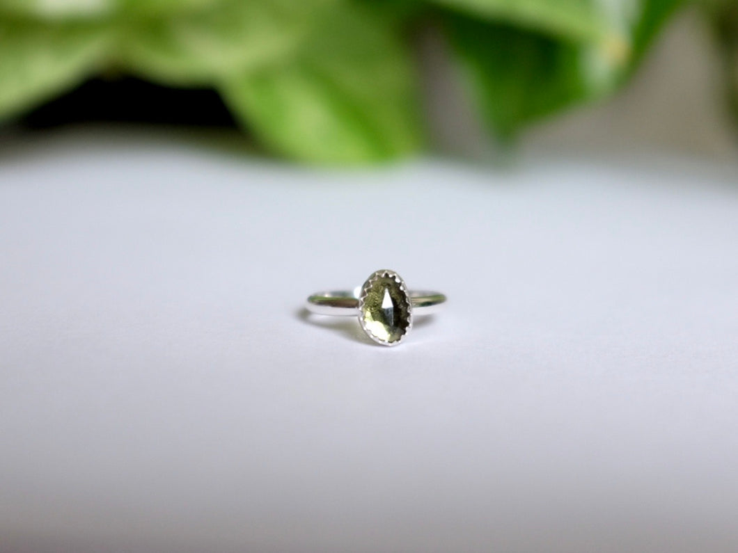 Size 6.5 Moldavite Ring