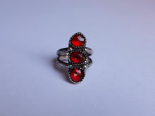 Load image into Gallery viewer, Size 6.75 Triple Garnet Ring
