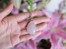 Load image into Gallery viewer, Pear Shaped Rose Quartz Pendant
