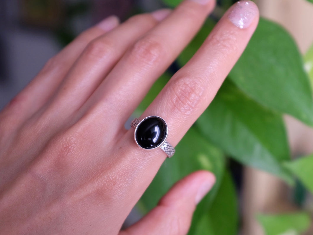 Size 10 Black Onyx Ring