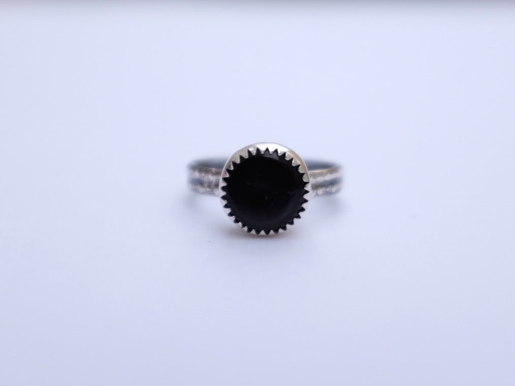 Size 5 Black Tourmaline Ring