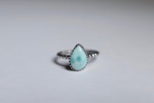 Load image into Gallery viewer, Size 7.5 pear shaped Larimar ring
