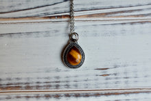 Load image into Gallery viewer, Pear Shaped Tiger&#39;s Eye Pendant
