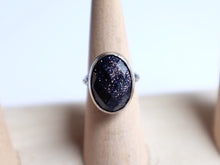 Load image into Gallery viewer, Size 6.5 Blue Goldstone Ring
