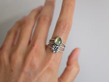 Load image into Gallery viewer, Size 9 Green Tourmaline Blossom Ring
