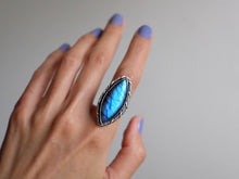 Load image into Gallery viewer, Size 8 Labradorite Statement Ring
