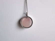 Load image into Gallery viewer, Round Rose Quartz Pendant - Large
