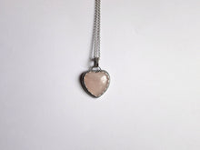 Load image into Gallery viewer, Rose Quartz Heart Pendant 2
