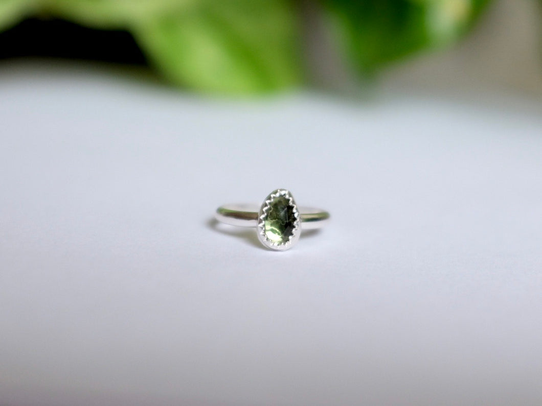 Size 6 Moldavite Ring