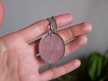Load image into Gallery viewer, Oval Rose Quartz Pendant
