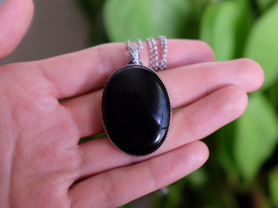 Black Obsidian Pendant