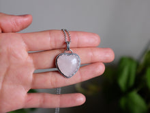 Load image into Gallery viewer, Rose Quartz Heart Pendant 2
