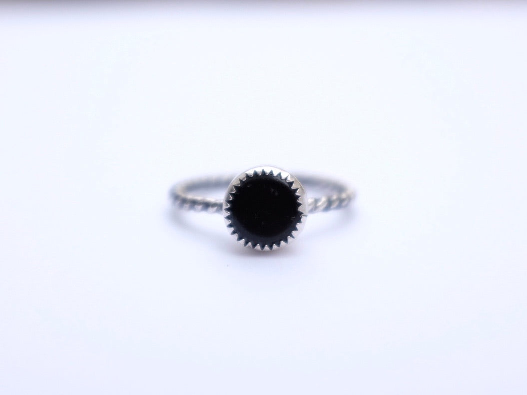 Size 11 Black Tourmaline Ring