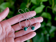 Load image into Gallery viewer, Round Malachite Earrings 2
