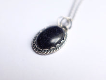 Load image into Gallery viewer, Oval Blue Goldstone Pendant
