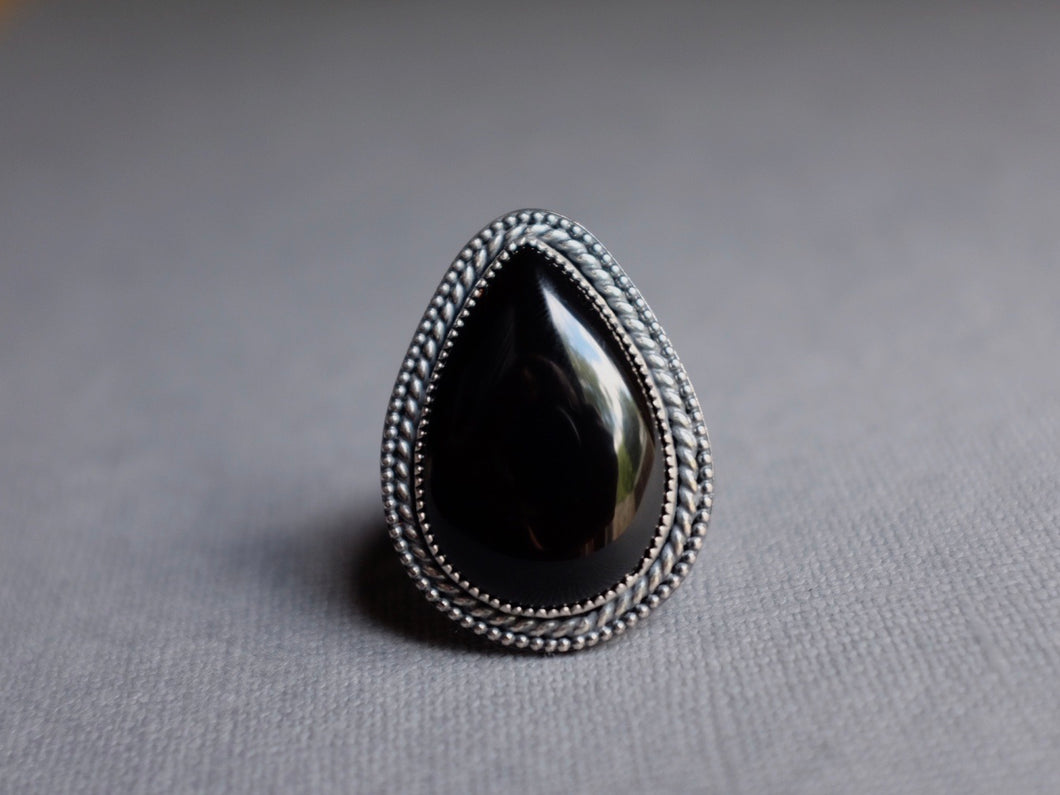 Size 7.25 Black Onyx ring