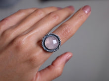 Load image into Gallery viewer, Size 8 Faceted Rose Quartz Shadow Ring
