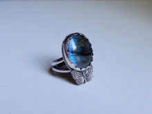 Load image into Gallery viewer, Size 10.5 Labradorite Butterfly Ring
