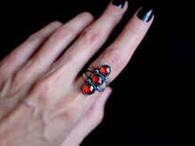 Load image into Gallery viewer, Size 6.75 Triple Garnet Ring
