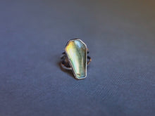 Load image into Gallery viewer, Size 5 Labradorite coffin ring
