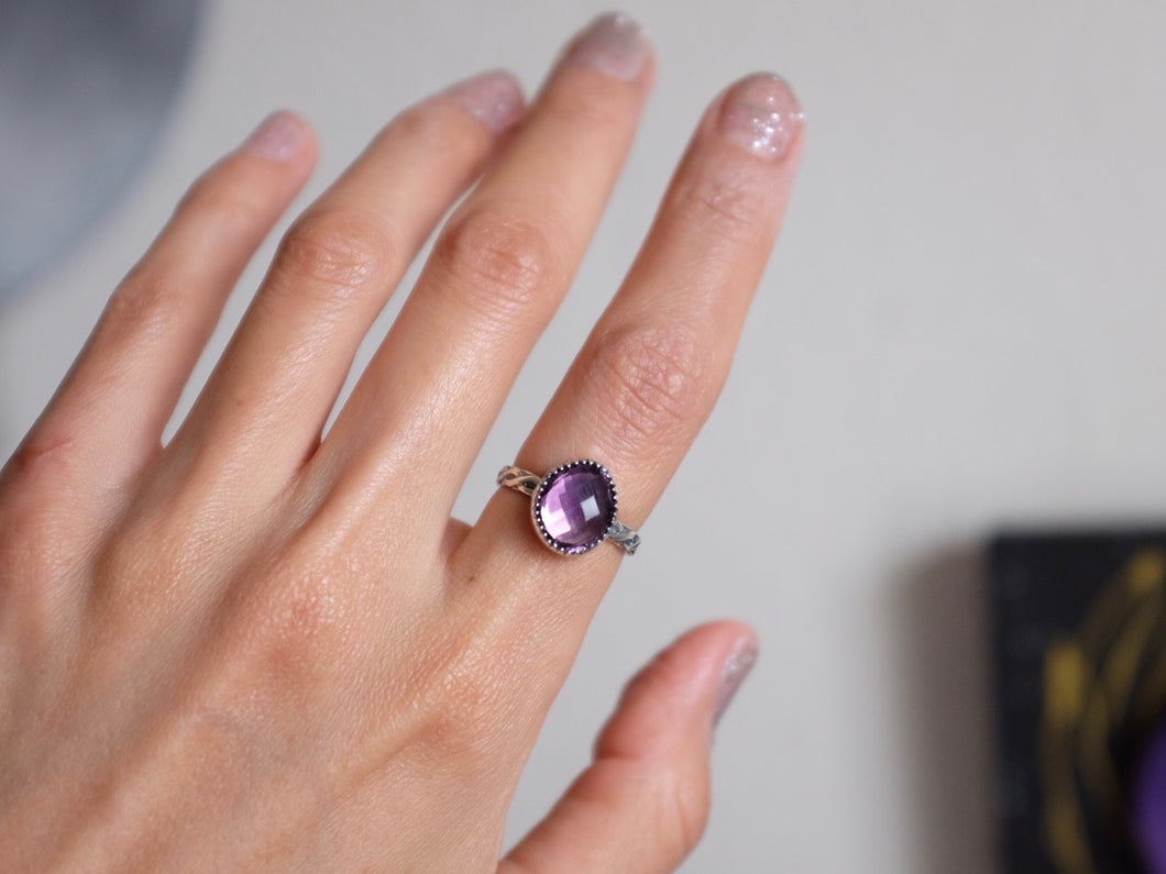 Made to order Faceted Amethyst Ring